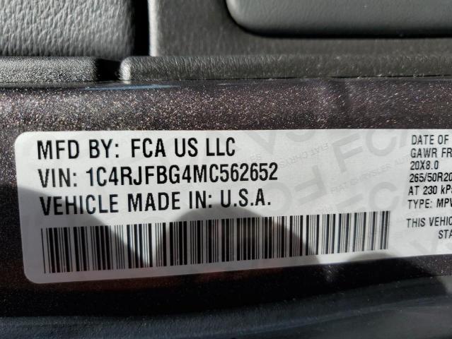 2021 JEEP GRAND CHER - 1C4RJFBG4MC562652