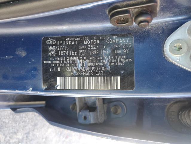 KMHCT4AE9FU907008 Hyundai ACCENT GLS
