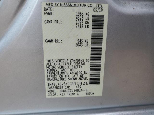 1N4BL4EV5KC241426 Nissan ALTIMA SL