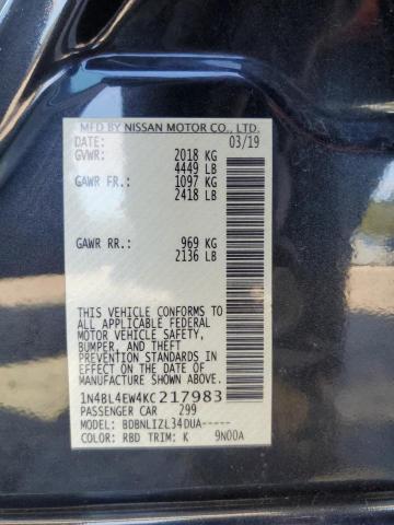 1N4BL4EW4KC217983 Nissan ALTIMA SL