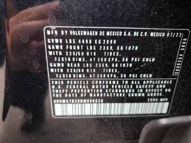 3VVWX7B28NM098620 Volkswagen Taos SE  12