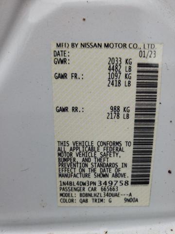 1N4BL4DW3PN349758 Nissan ALTIMA SV