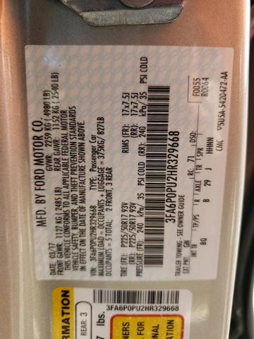 3FA6P0PU2HR329668 2017 FORD FUSION, photo no. 12