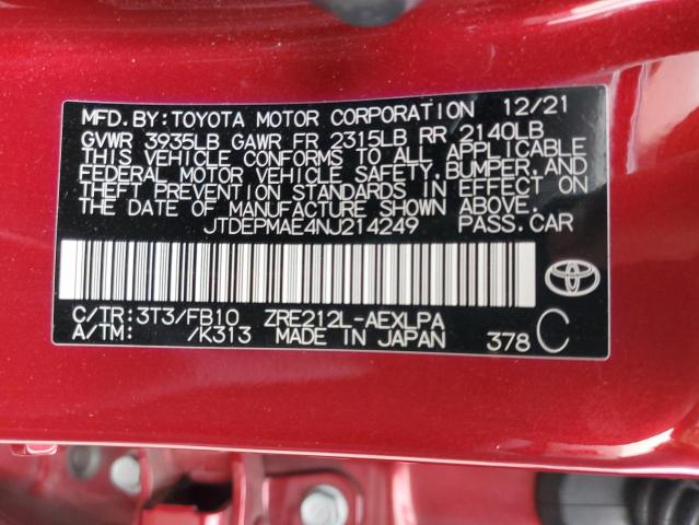 2022 TOYOTA COROLLA LE - JTDEPMAE4NJ214249