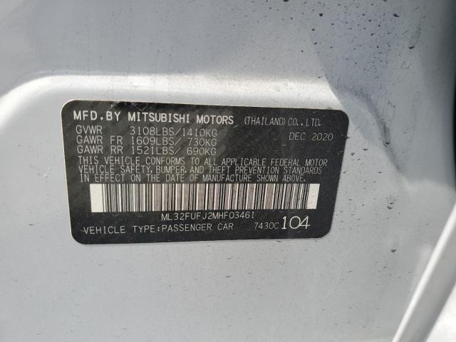 VIN ML32FUFJ2MHF03461 Mitsubishi Mirage G4 2021 13