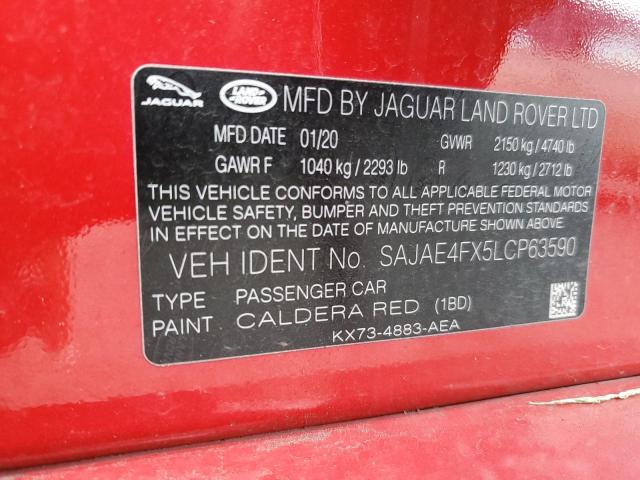 2020 JAGUAR XE S - SAJAE4FX5LCP63590