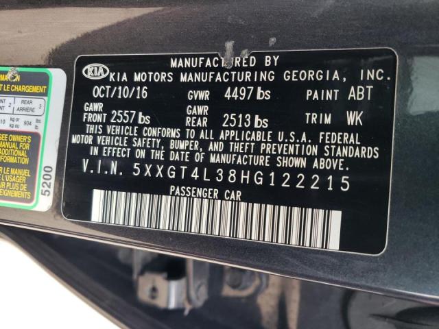 5XXGT4L38HG122215 KIA Optima Lx