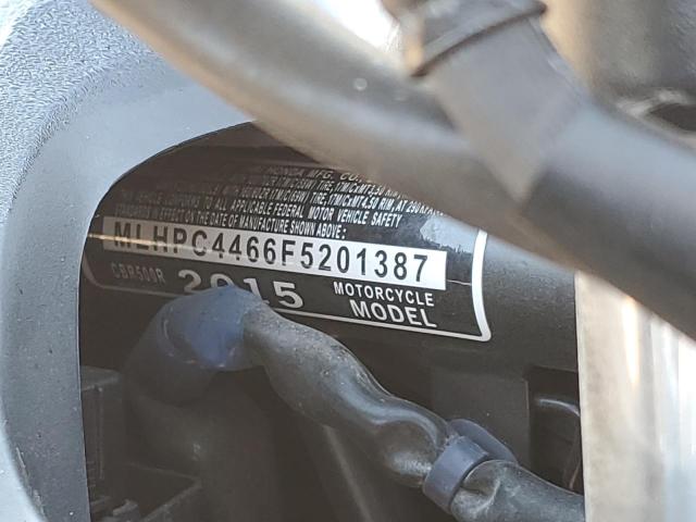 2015 HONDA CBR500 R - MLHPC4466F5201387