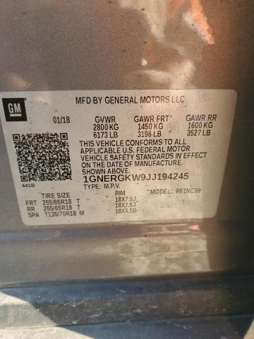 2018 CHEVROLET TRAVERSE L - 1GNERGKW9JJ194245