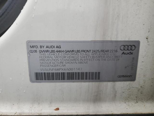 2006 Audi A3 2.0 Premium VIN: WAUNF68PX6A001147 Lot: 69040413