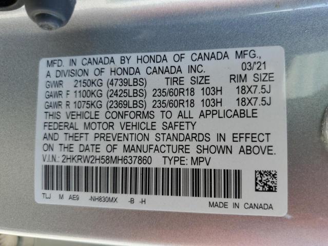 2HKRW2H58MH637860 Honda CR-V EX
