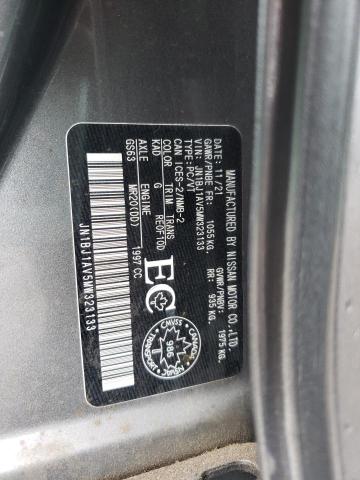2021 NISSAN QASHQAI - JN1BJ1AV5MW323133