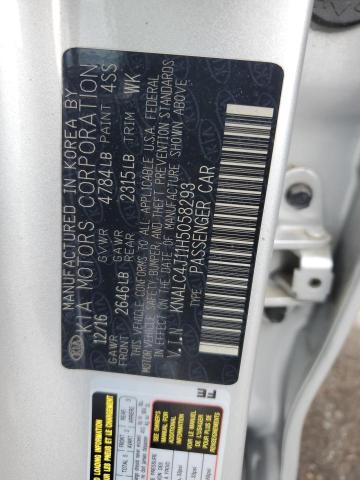 KNALC4J11H5058293 KIA Cadenza Premium