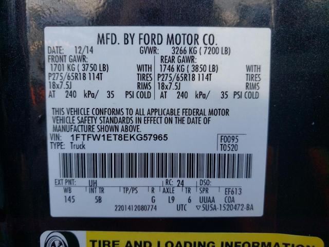 1FTFW1ET8EKG57965 | 2014 FORD F150 SUPER