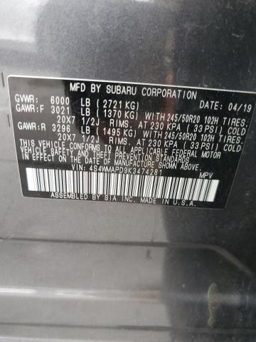 4S4WMAPD9K3474281 Subaru Ascent Limited