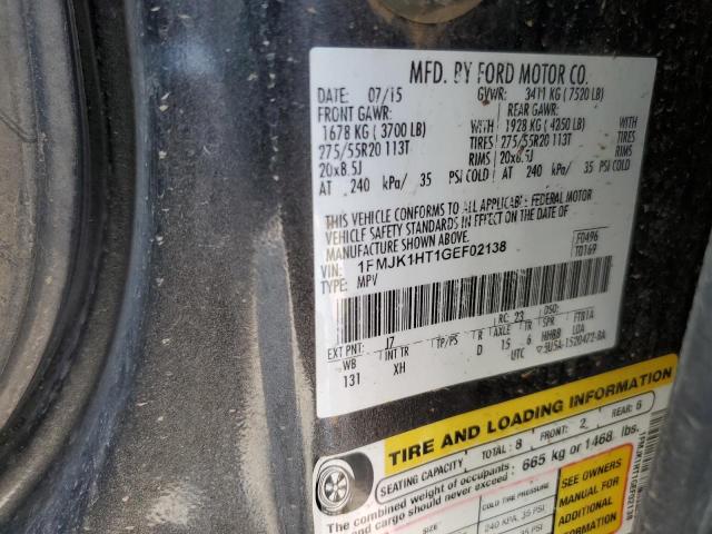 1FMJK1HT1GEF02138 Ford Expedition El Xlt