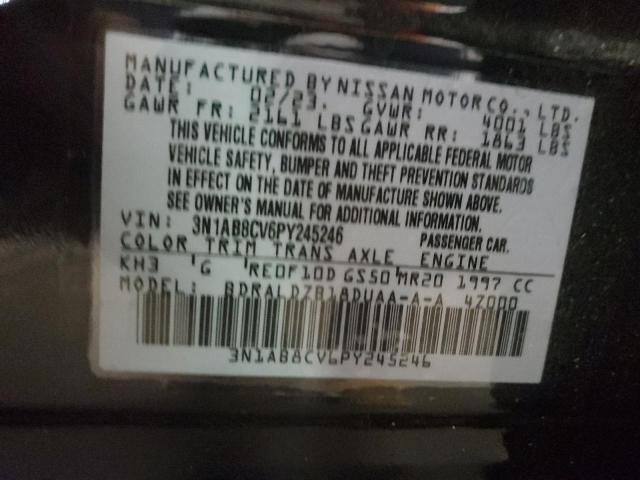 3N1AB8CV6PY245246 Nissan SENTRA SV