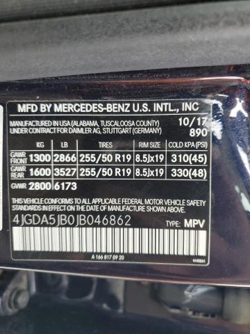 4JGDA5JB0JB046862 Mercedes-Benz GLE 350