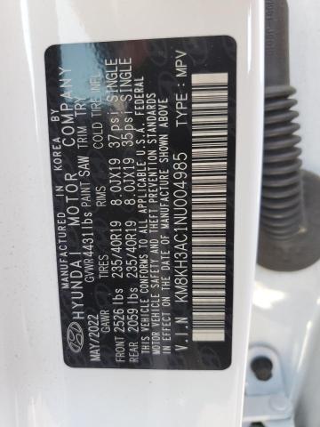 2022 HYUNDAI KONA N BAS KM8KH3AC1NU004985