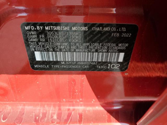 ML32FUFJ6NHF07482 Mitsubishi Mirage G4 Es