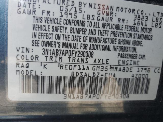 2015 NISSAN SENTRA S - 3N1AB7AP0FY290308
