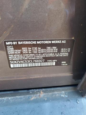 5UXZV4C53CL766927 2012 BMW X5, photo no. 13