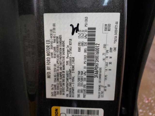 3FA6P0H73HR160012 Ford FUSION SE
