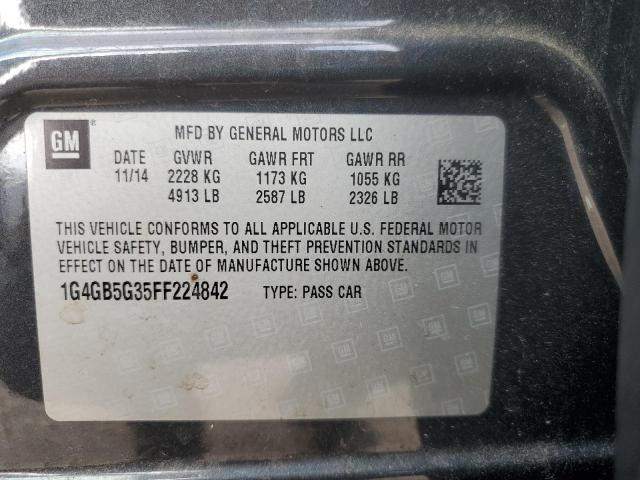 1G4GB5G35FF224842 Buick Lacrosse