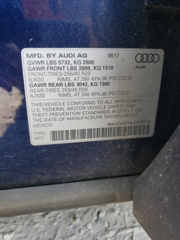 2018 AUDI SQ5 PRESTI WA1C4AFY0J2015229