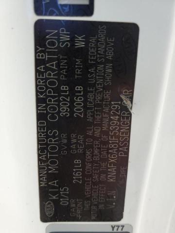 KNAFX6A81F5394291 KIA FORTE EX