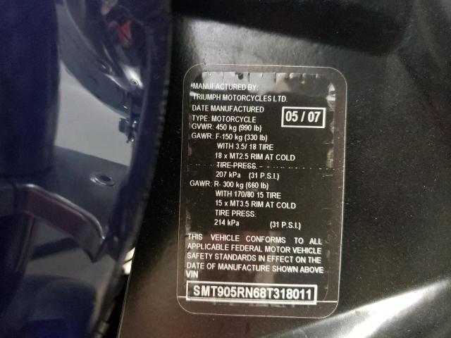 2008 TRIUMPH MOTORCYCLE AMERICA - SMT905RN68T318011