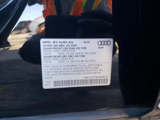  AUDI Q3 2018 Чорний