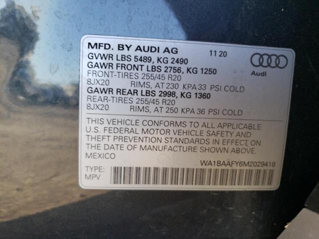 WA1BAAFY6M2029418 2021 AUDI Q5 - Image 12