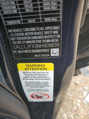 SALCL2FX3NH909839 Land Rover Discovery Sport Se R-dynamic