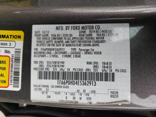 1FA6P0HD4E5362913 Ford FUSION SE