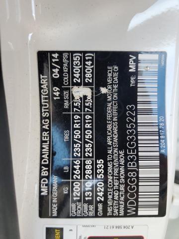 WDCGG8JB3EG335223 Mercedes-Benz Glk 350 4matic