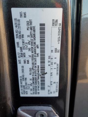 1FMCU0F79HUD40544 Ford ESCAPE S