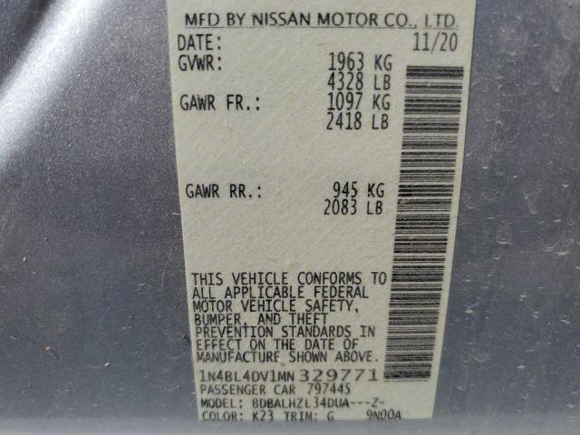 1N4BL4DV1MN329771 Nissan ALTIMA SV