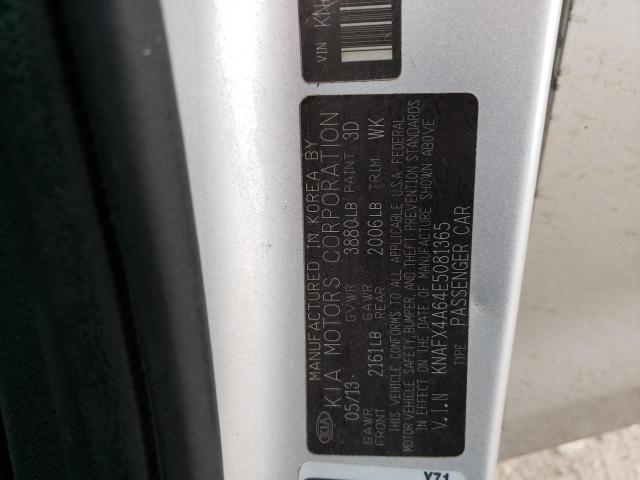 2014 Kia Forte Lx VIN: KNAFX4A64E5081365 Lot: 69760183