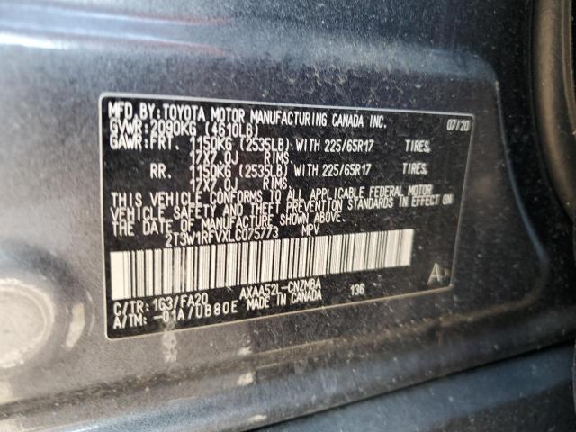 2T3W1RFVXLC075773 Toyota RAV4 XLE 13