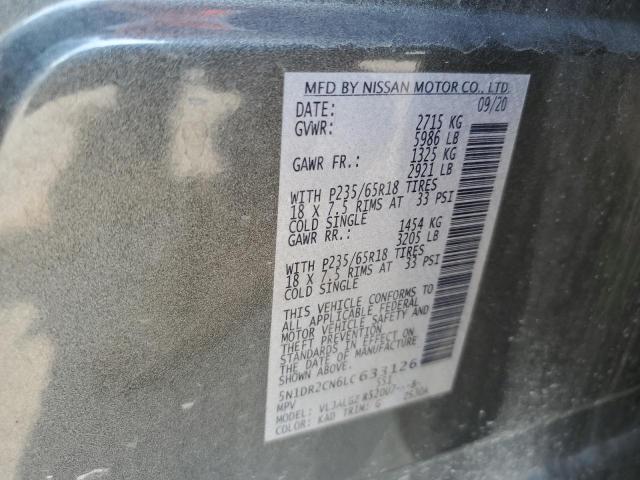 5N1DR2CN6LC633126 Nissan Pathfinder Sl