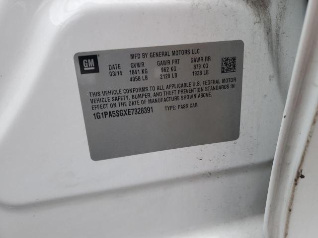1G1PA5SGXE7328391 Chevrolet CRUZE LS