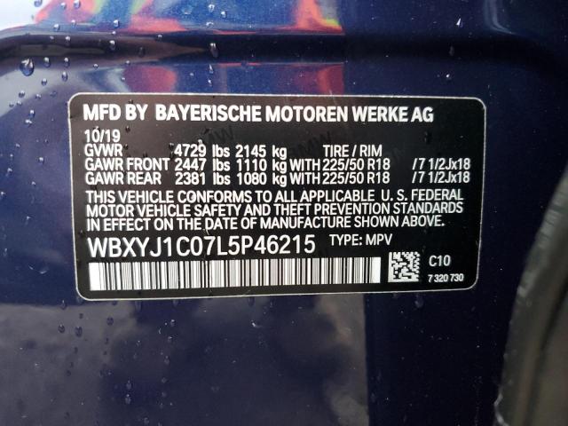 VIN WBXYJ1C07L5P46215 2020 BMW X2, Xdrive28I no.13