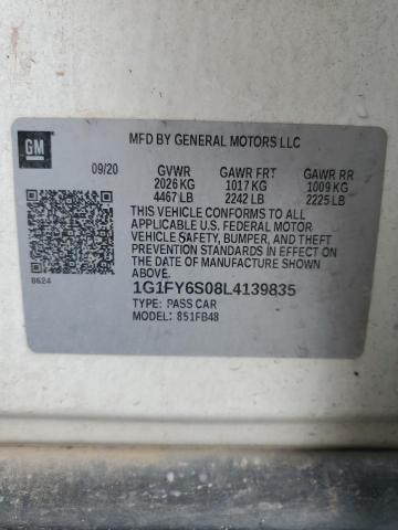 1G1FY6S08L4139835 Chevrolet Bolt EV LT 12