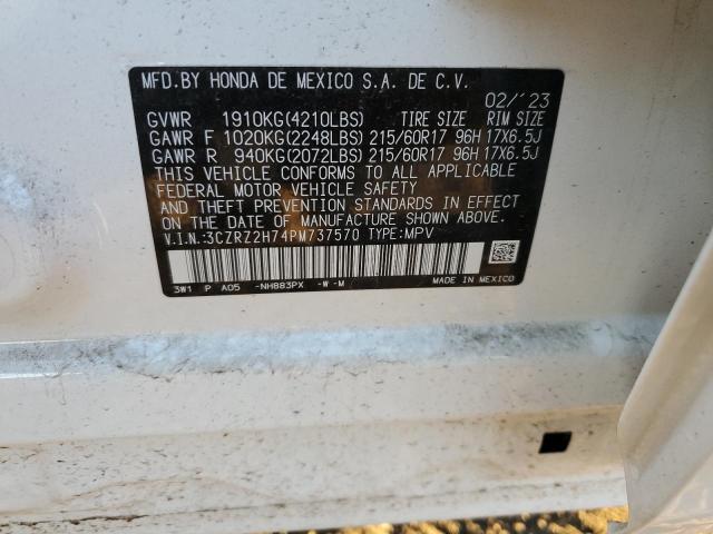 3CZRZ2H74PM737570 Honda Hr-v Exl