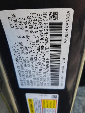 2HGFE2F58PH564934 Honda Civic Sport