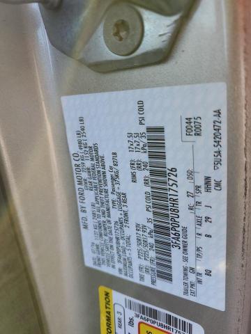 3FA6P0PU8HR175726 Ford Fusion Se Phev