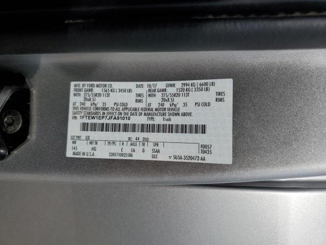 1FTEW1EP7JFA91010 Ford F150 Supercrew