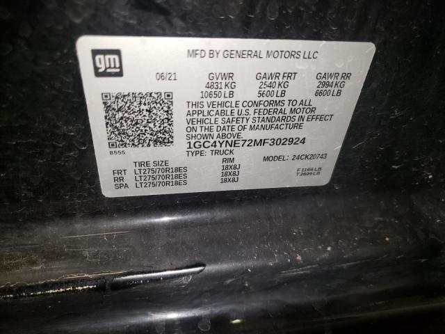 2021 CHEVROLET 2500 - 1GC4YNE72MF302924