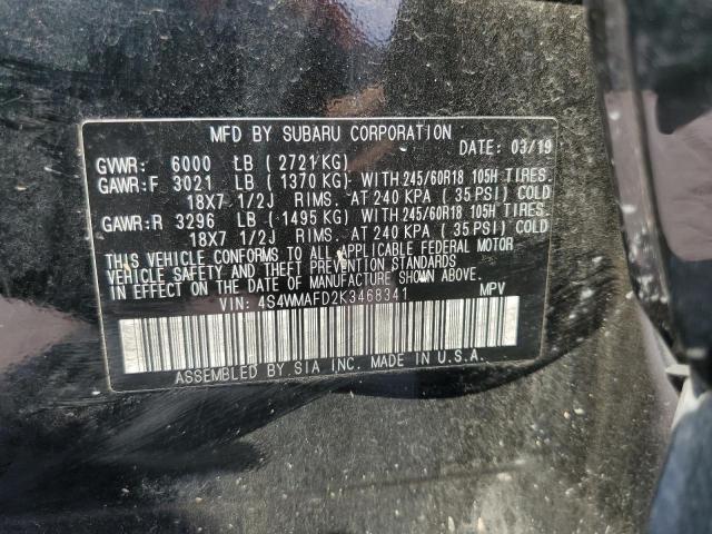 4S4WMAFD2K3468341 Subaru Ascent Premium